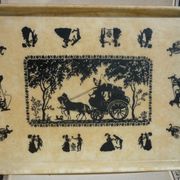 Tray in fiberglass old carriage 60X40