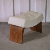 Tabouret en noyer Art Déco 1940’s