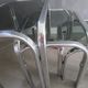 3 Vintage trundle tables in chromed steel and smoked glass