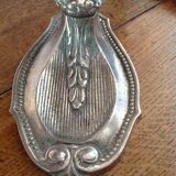 Old desk lamp, circa 1900, in silver bronze