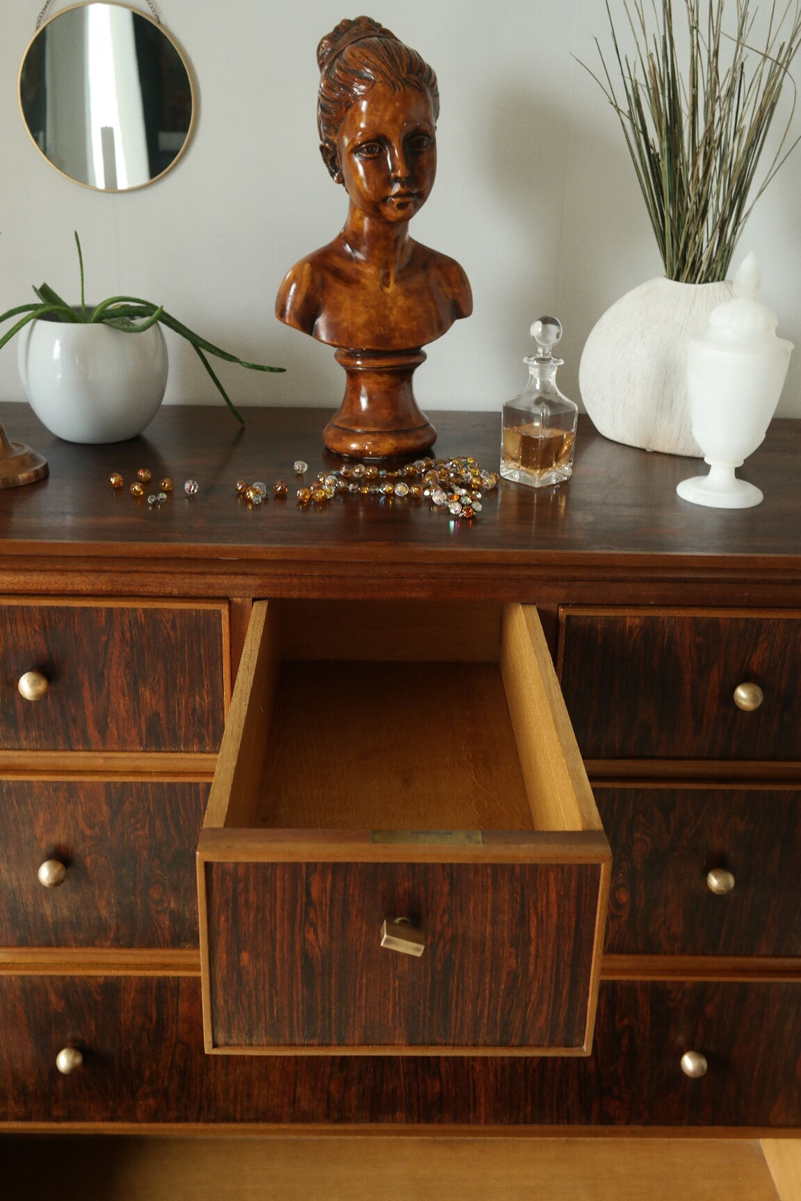 Commode art déco en palissandre et acajou