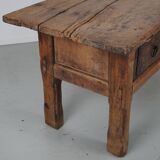 Table d'Appoint / Console Antique de Ferme Rustique Espagnole en Châtaignier, 18ème Siècle