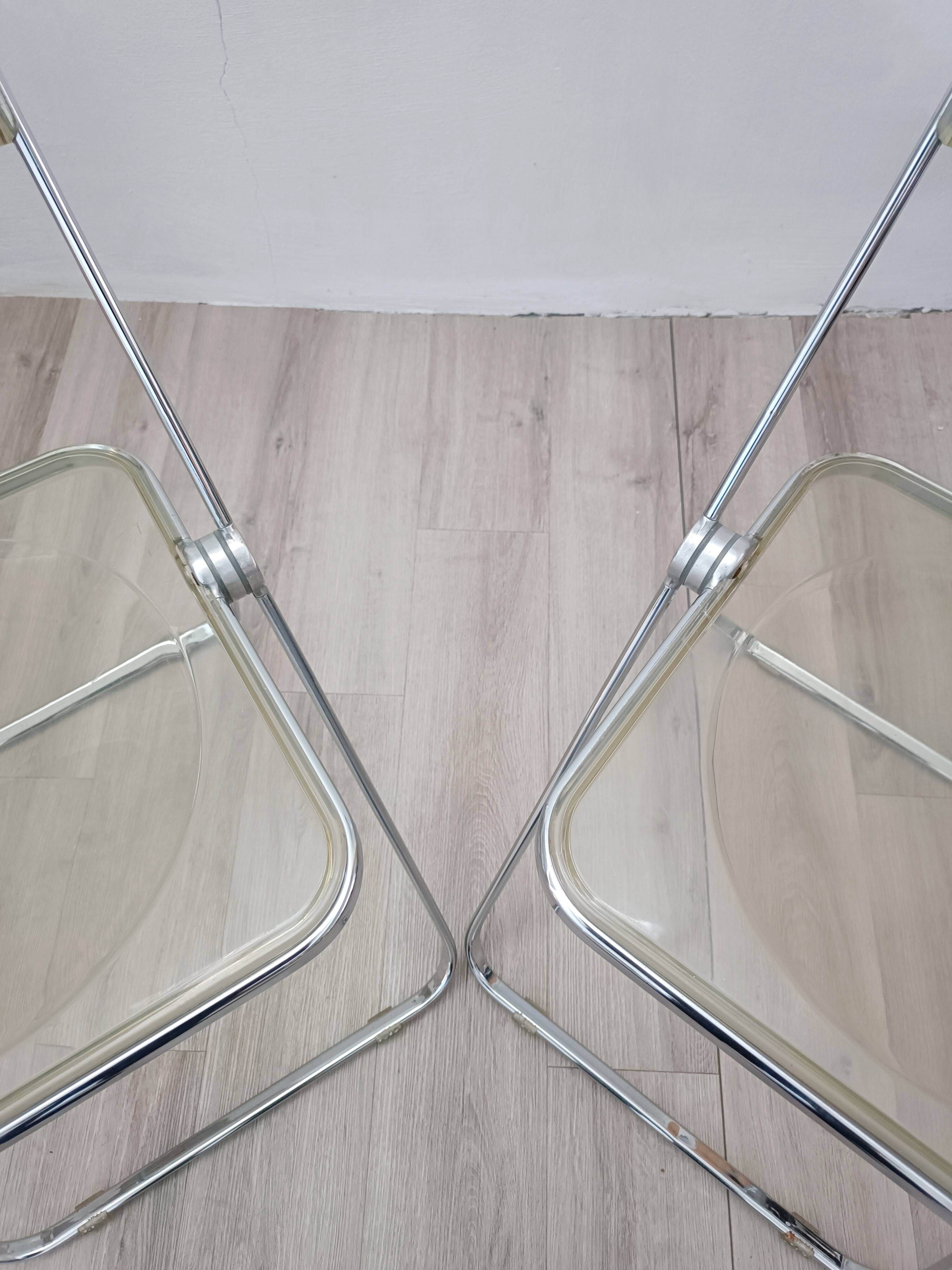 Plia chairs by Giancarlo Piretti for Anonima Castelli 1967 Original edition