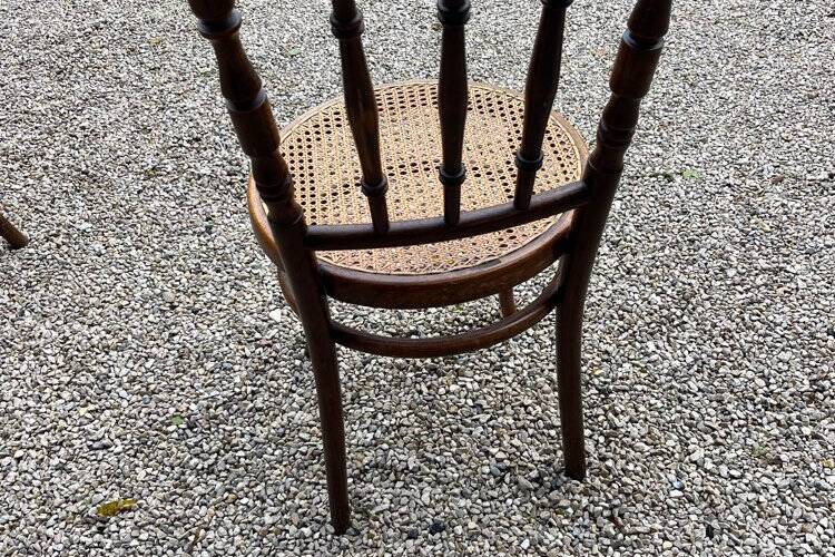Lot de 6 chaises bistrot Josef Hofmann 1930