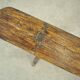 HANDMADE antique wooden French farmhouse bench, 1930s
