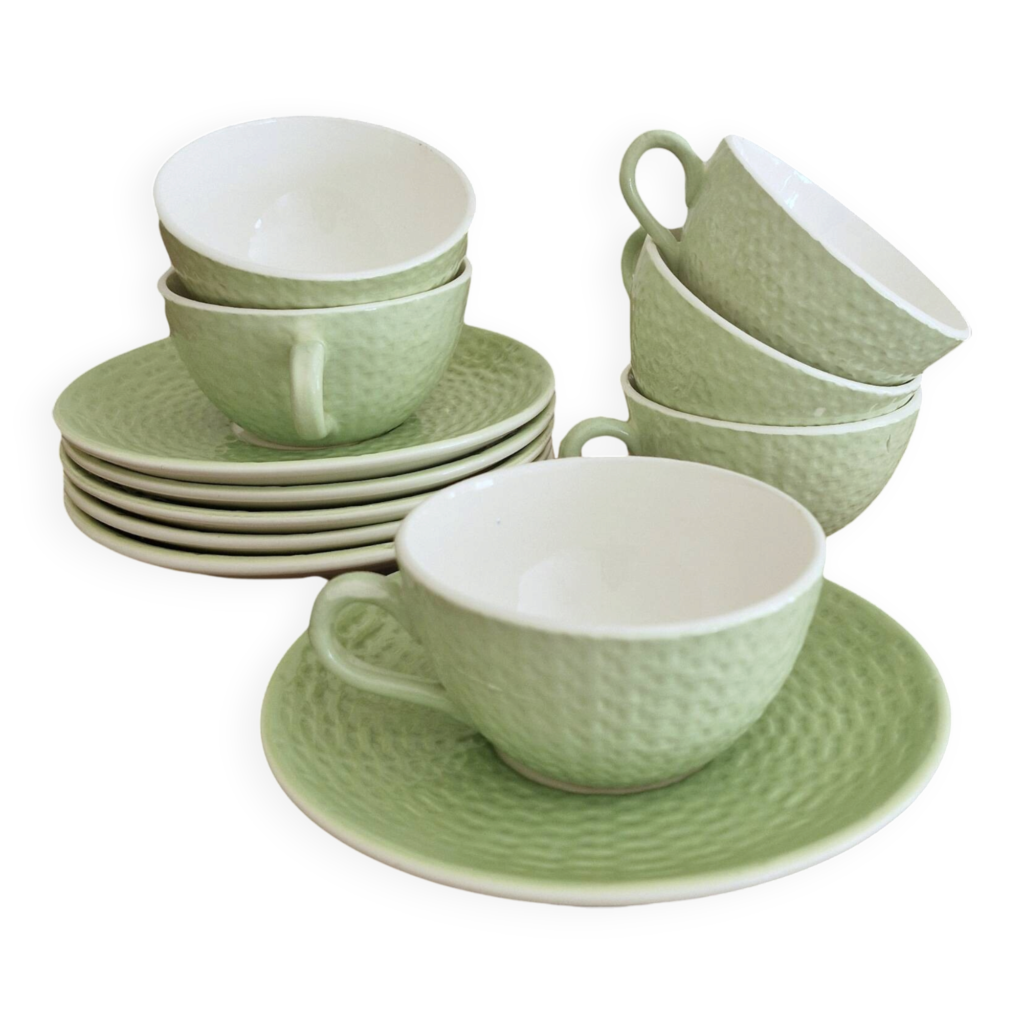 Lot of 6 Digoin coffee cups