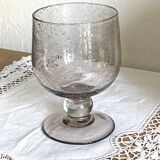 Footed cup / vase / large cocktail glass signed biot - perfect condition