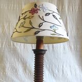 Table lamp made of turned solid wood - 1960s/70s