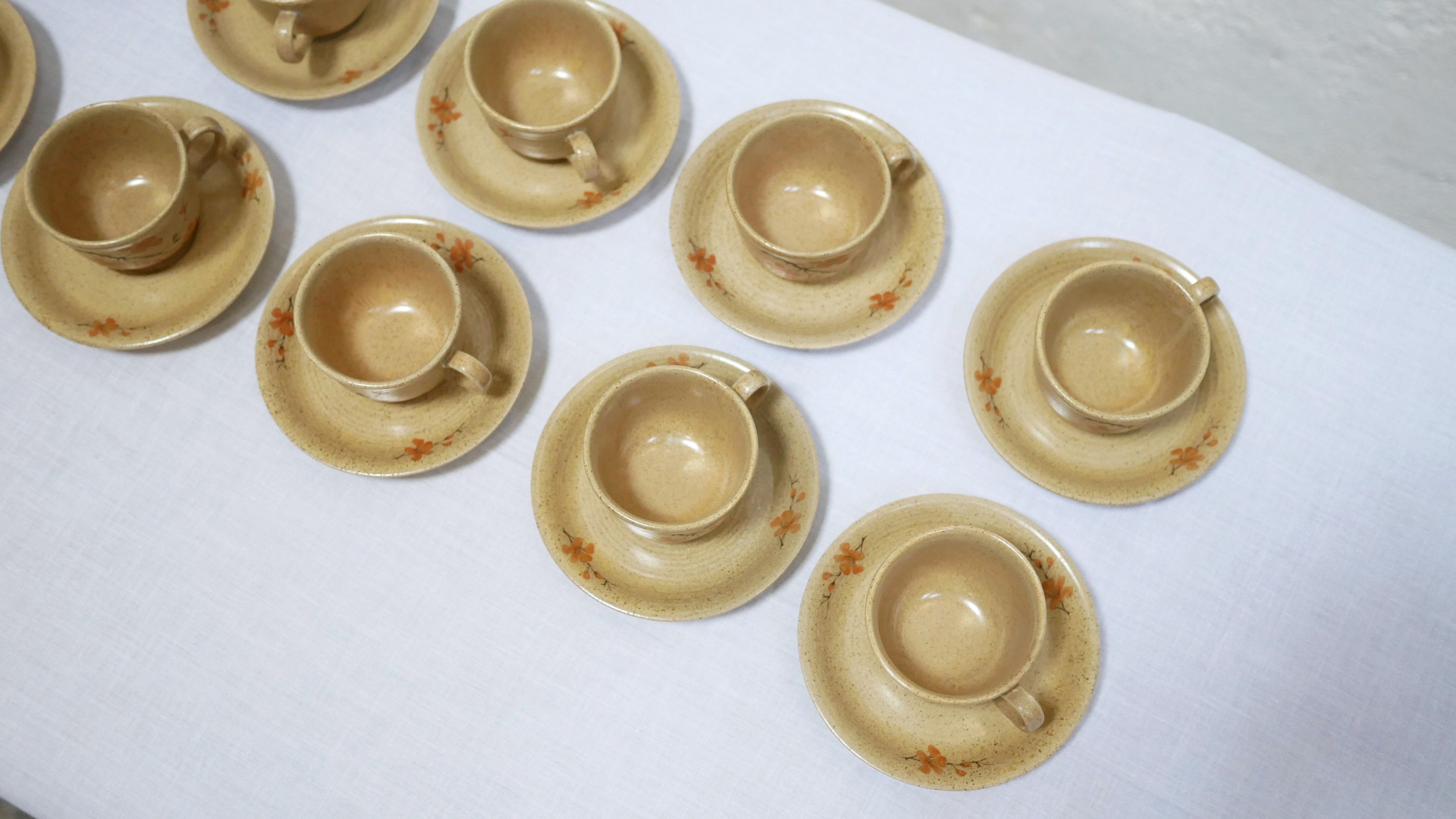 Series of 12 vintage porcelain cups by Maison Revol, France