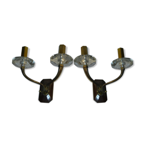 Paire d'appliques doubles - bronze