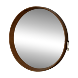 Miroir - Teck - Structure en bois avec laiton - Design italien vintage - Années 60