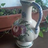 Earthenware vase with floral decoration, Saint-Clément style