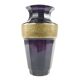 Art Deco vase, manganese glass, oroplastic, Czechoslovakia, 1930s