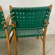 2 armchairs bridge vintage year 50 wood and vinyl