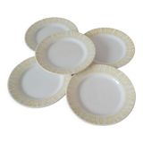Five dessert plates from the 50s