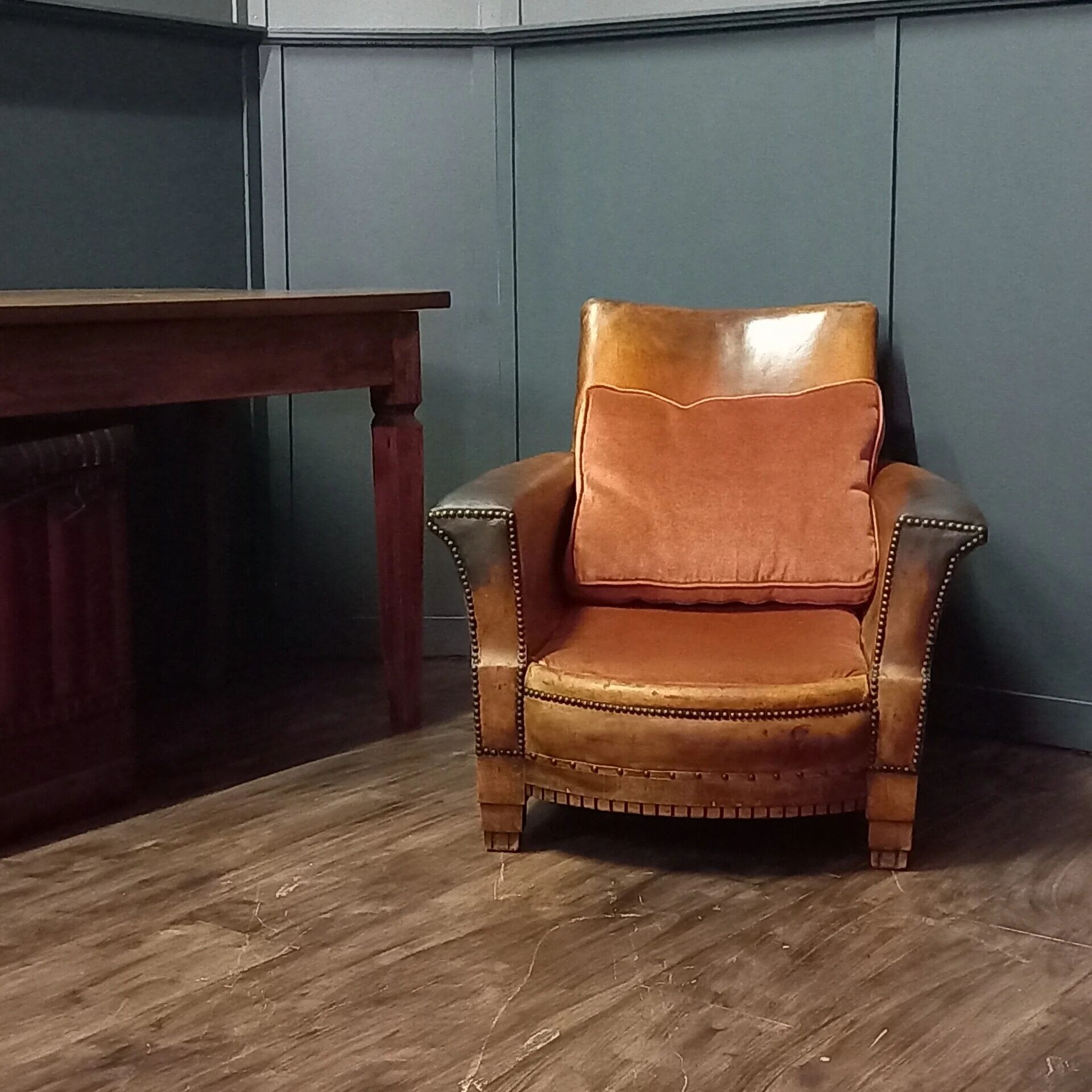 French leather armchair – Art Deco ca. 1915-1920