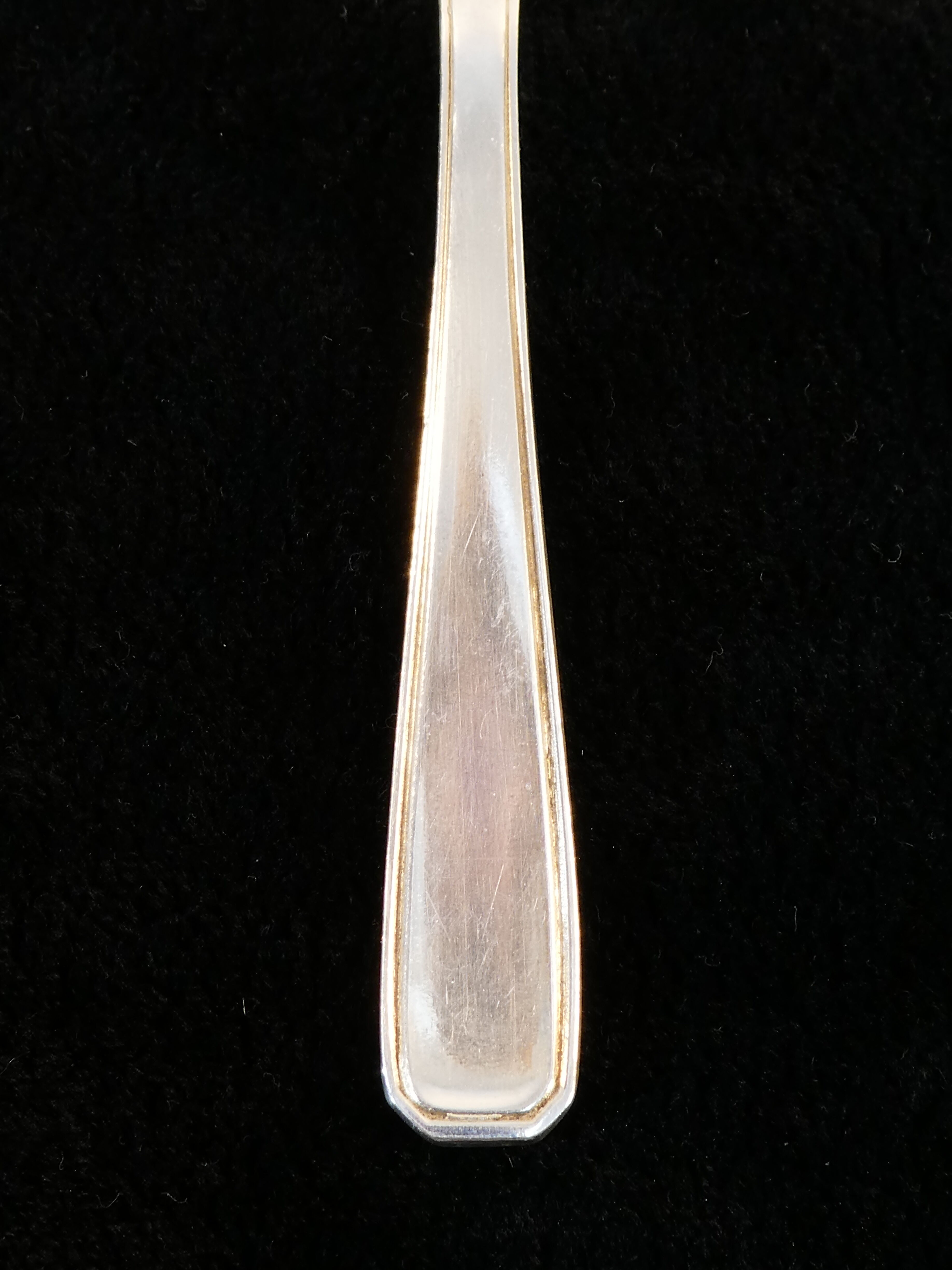 12 spoonfuls a moka boulenger art deco in silver metal modele suzy