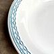 Shallow round plate St Amand in blue ironstone