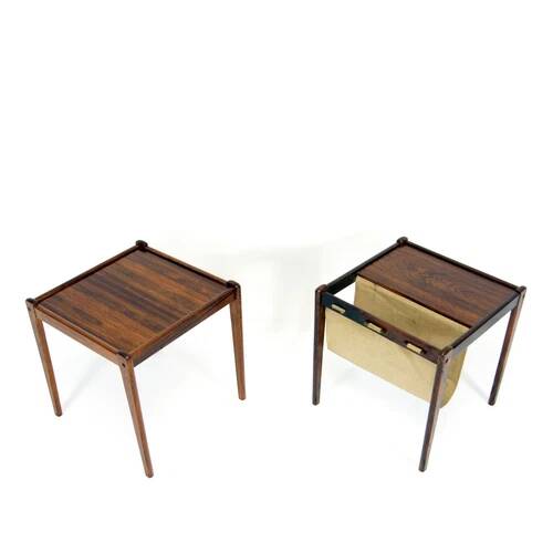 Pair Retro Vintage Danish Bedside Side Lamp Coffee Tables Mid Century 1960s 70s