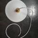 Ancien abat-jour suspension opaline blanche lisse baladeuse Art déco 1930 Ø 22 cm TBE
