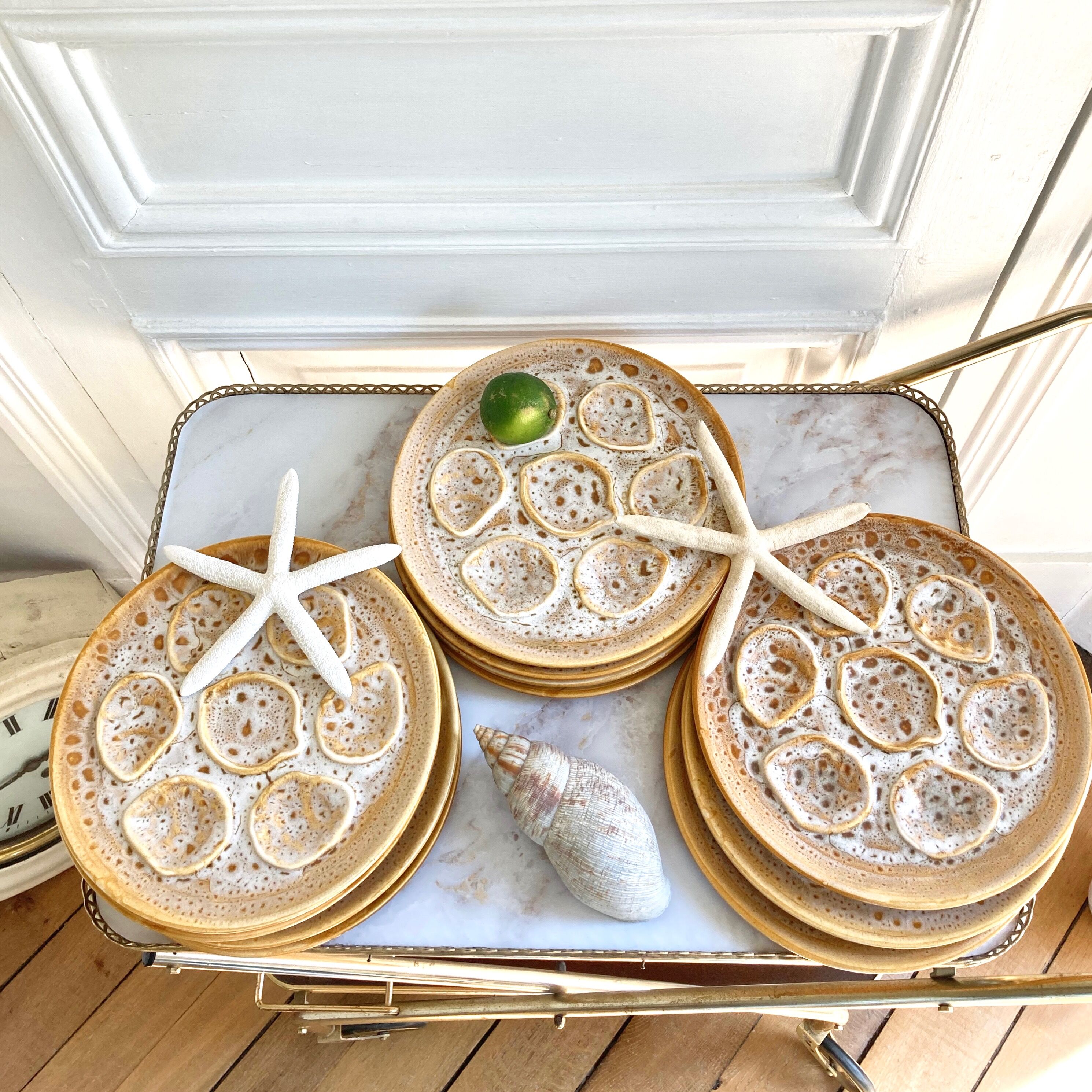 11 Niderviller oyster plates