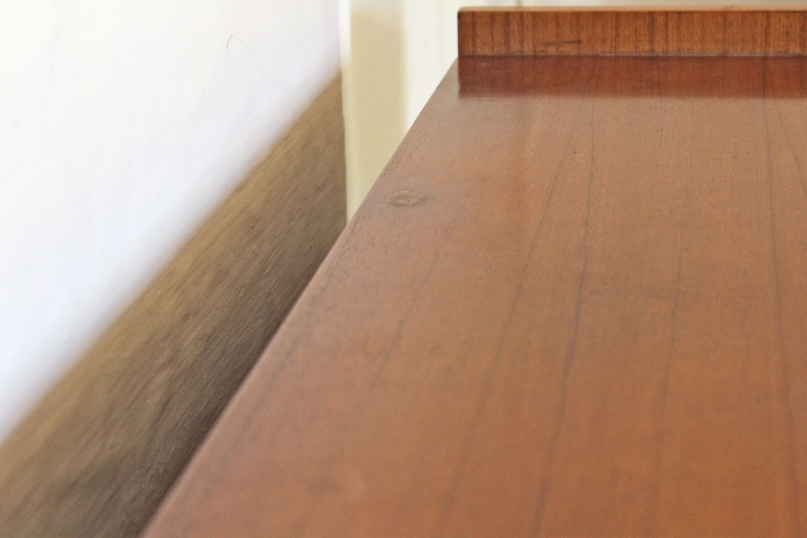 Scandinavian sideboard in solid teak wood and brass, 1950s Swedish vintage