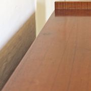 Scandinavian sideboard in solid teak wood and brass, 1950s Swedish vintage