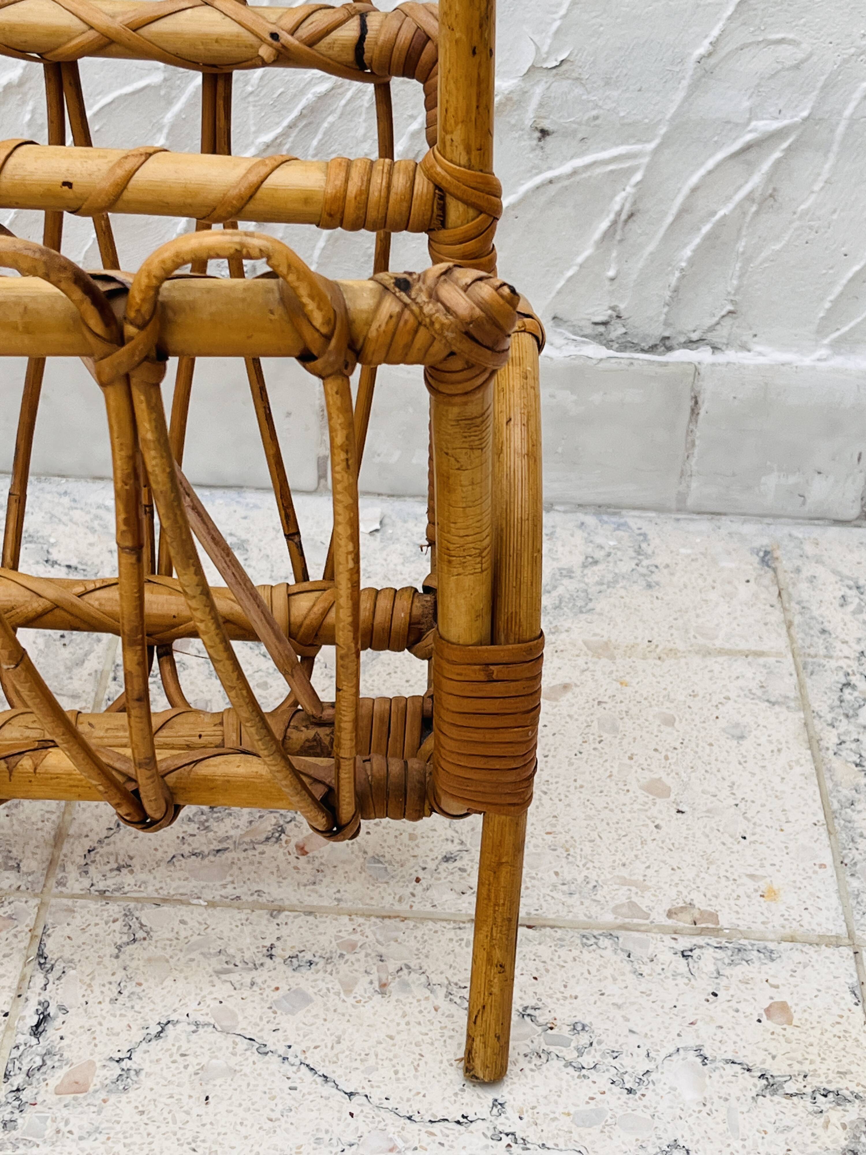 Bamboo Magazine Rack