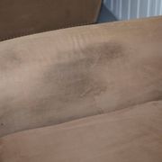 Ralph Lauren Jamaica velvet sofa pair with feather cushions.