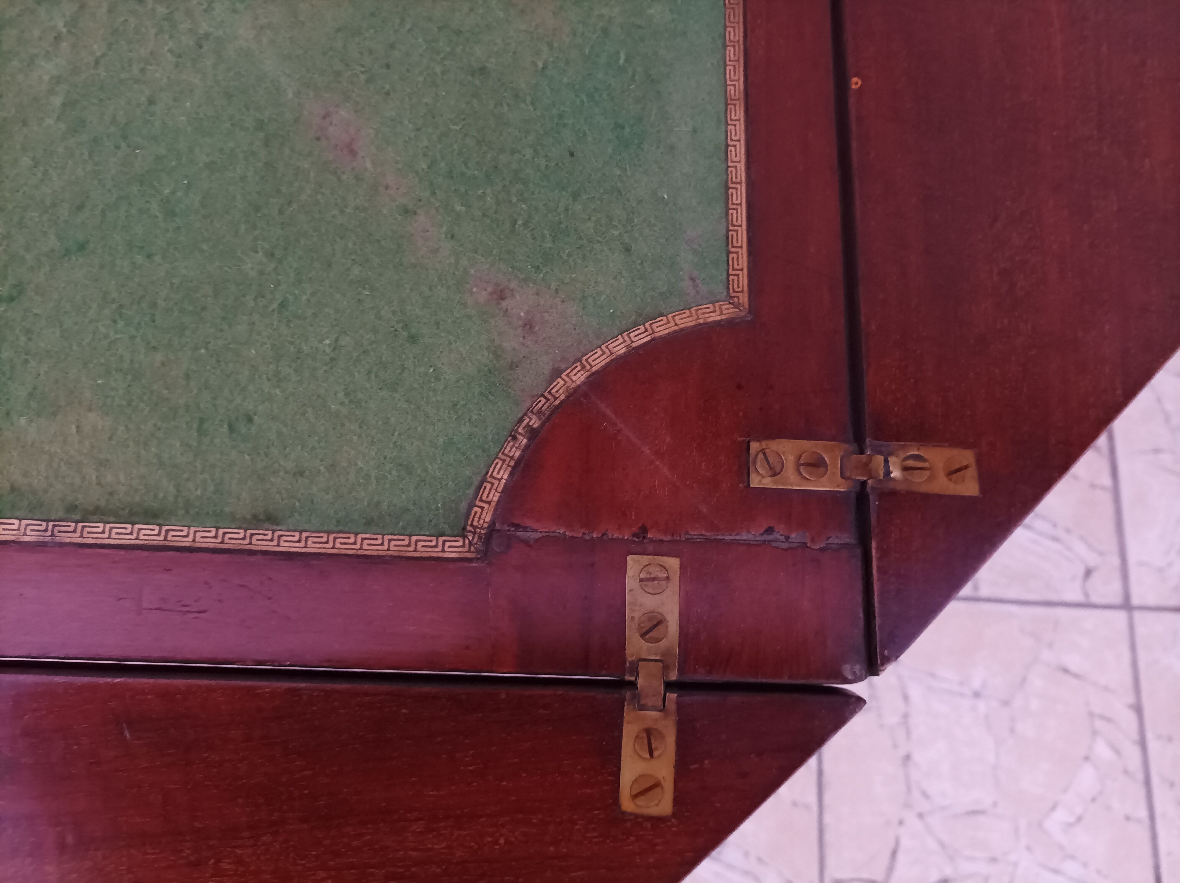 Game table in mahogany late 19th