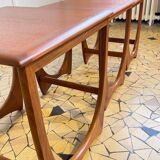 Teak trundle coffee table