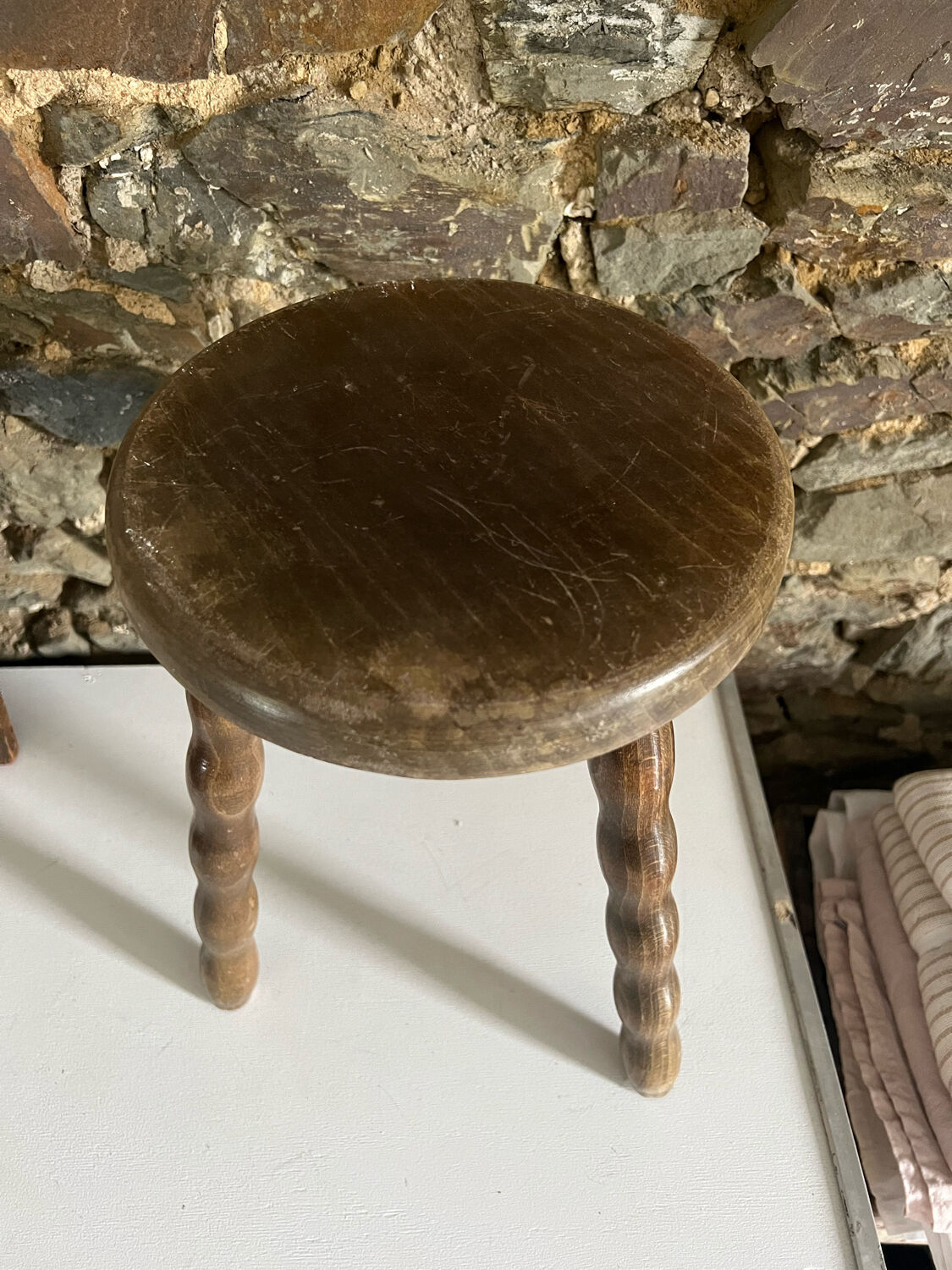 Tripod wooden stool