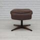 1970s, Danish swivel armchair with footstool by Madsen & Schubel.