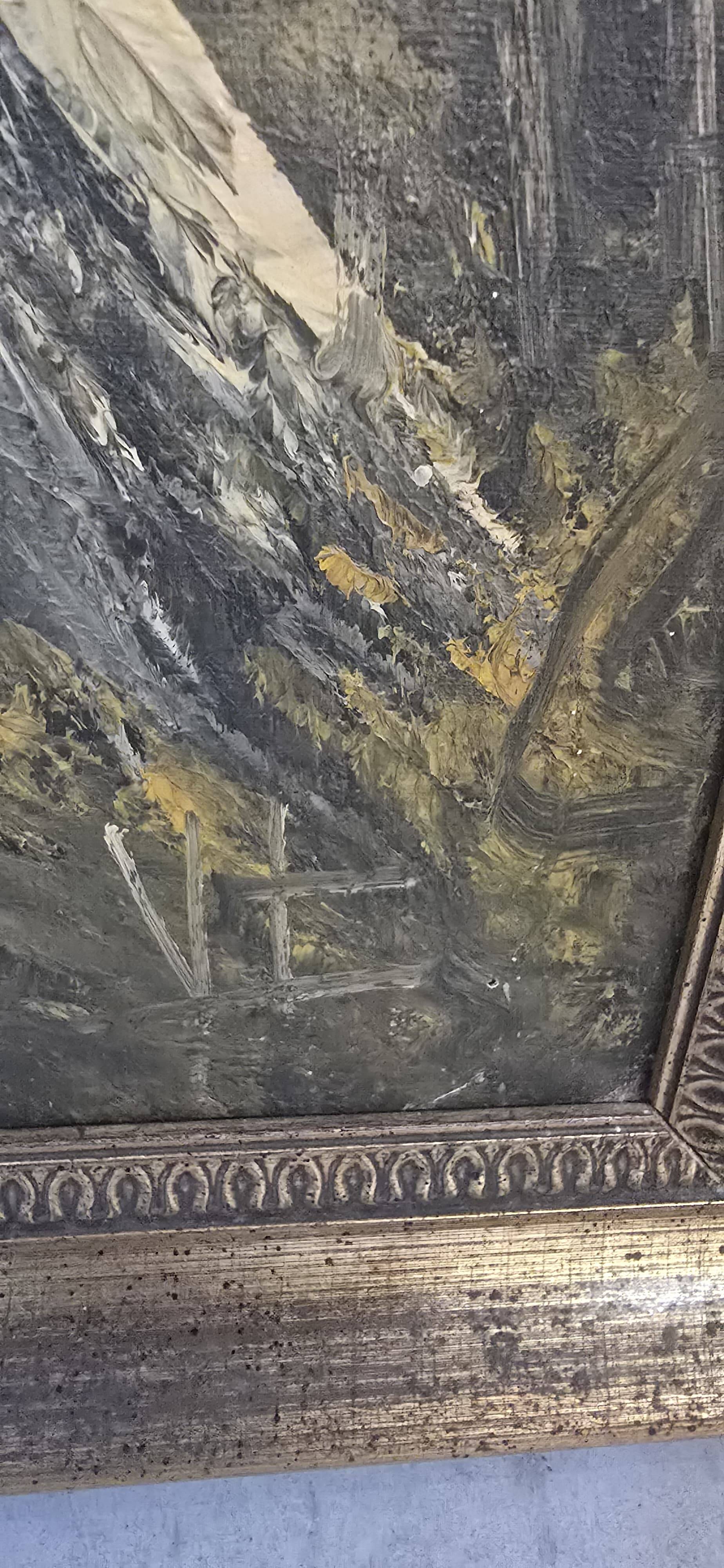 Dipinto d’atmosfera "Paesaggio Autunnale" – Vintage anni '70 con Cornice Do