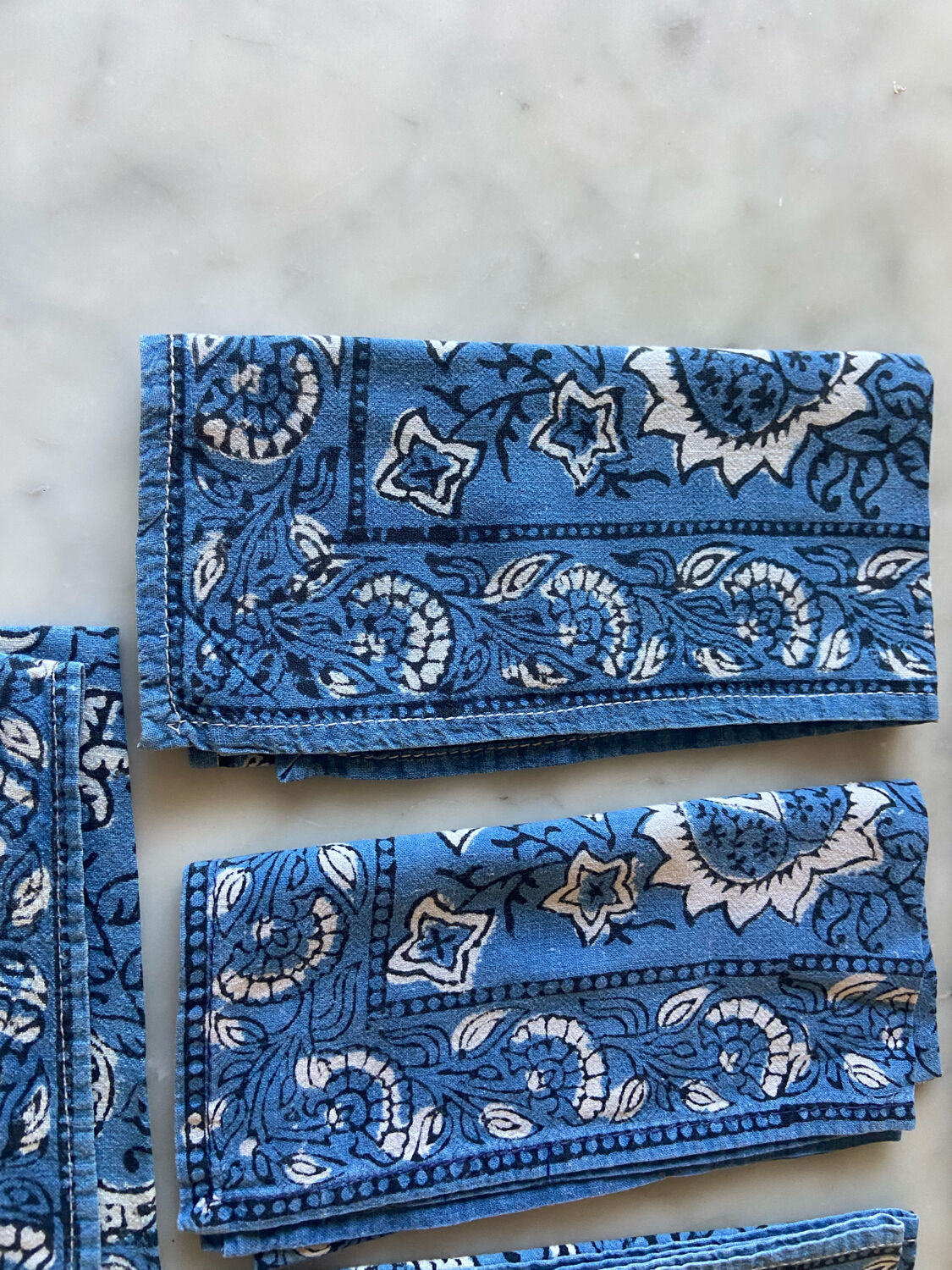 Set of 6 vintage printed towels