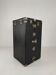 Antique 1924 Belber black leather steamer trunk - large travel wardrobe