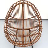 Rattan chair and table, 1960s