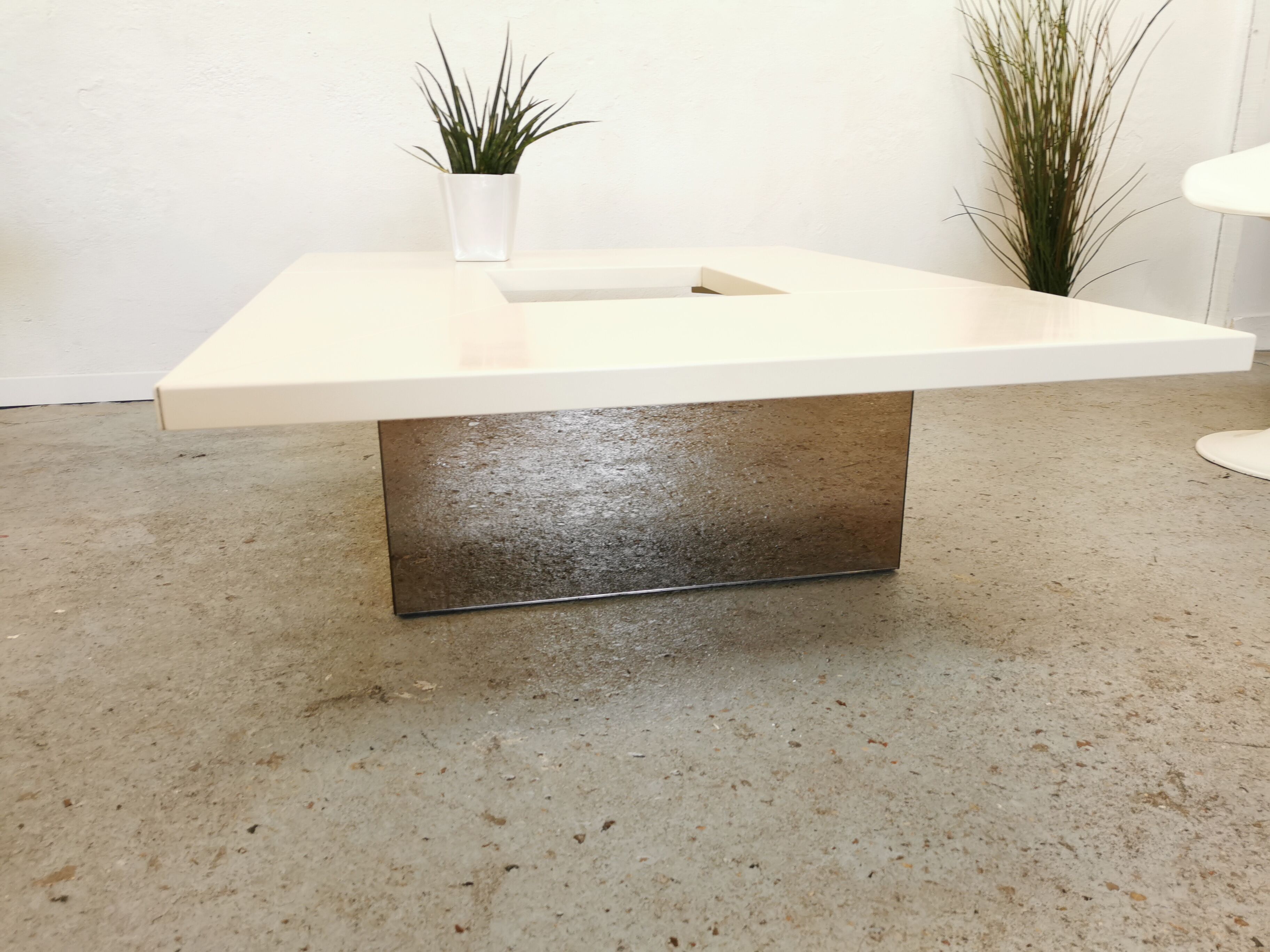 Table basse bar vintage Roches Bobois design Paul Michel 1970