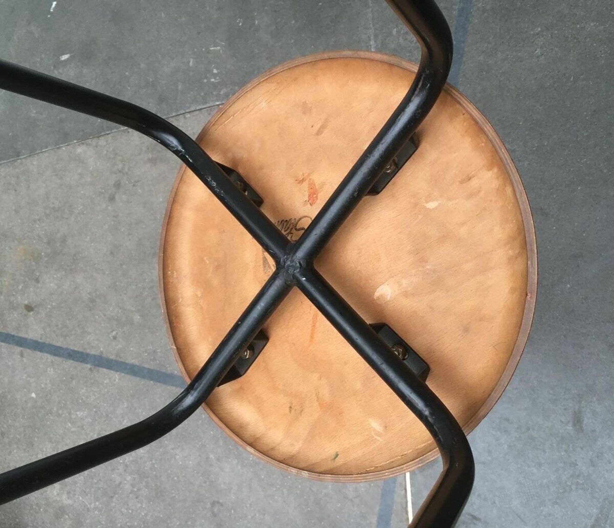 Tabouret danois du milieu du siècle par MH Stalmöbler