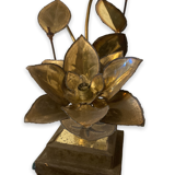 Lamp water lily in golden brass