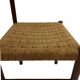 Vintage chair from the 70s minimalist design in wood and paper cord