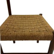 Vintage chair from the 70s minimalist design in wood and paper cord