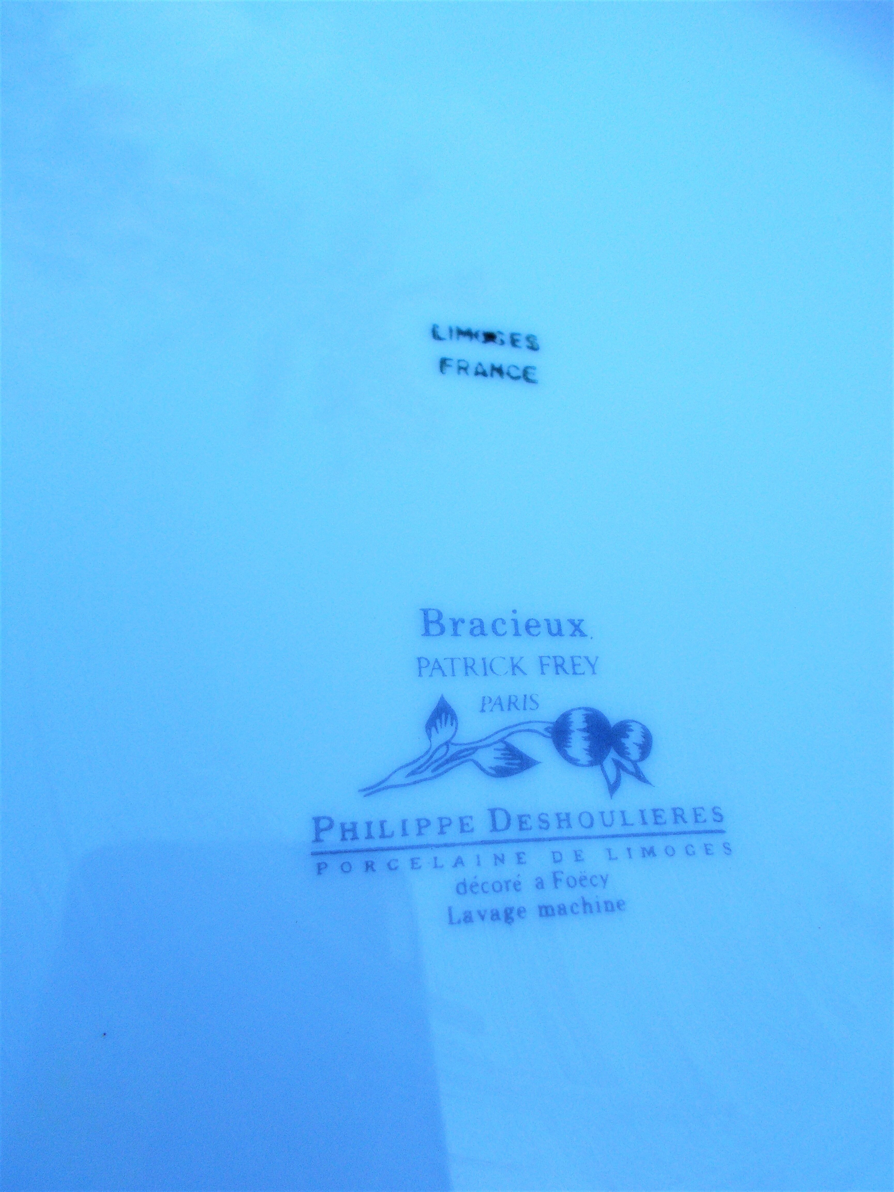 Presentation dish or plate Limoges Bracieux Deshoulieres