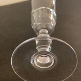 6 flûtes à champagne anciennes en cristal de Portieux