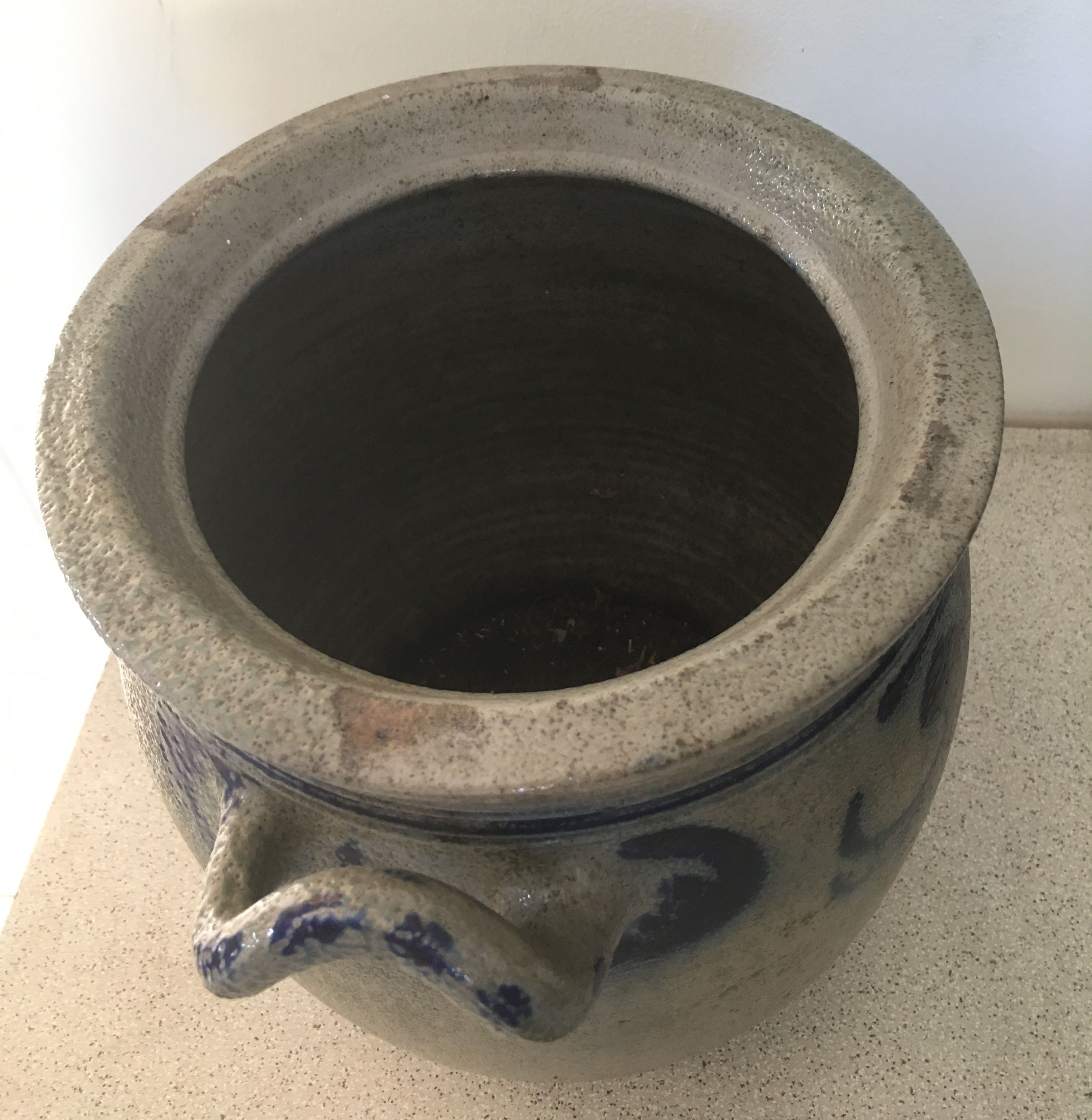Varnished Alsace stoneware pot