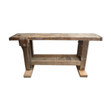 Massive wooden workbench