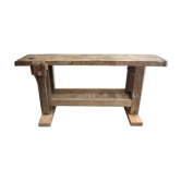 Massive wooden workbench