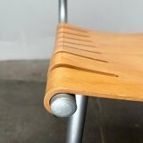 Postmodern chair in metal and wood by Ruud Jan Kokke for Harvink, 1990s.