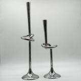 XXL "Giant Knot" candlestick pair – 1980s