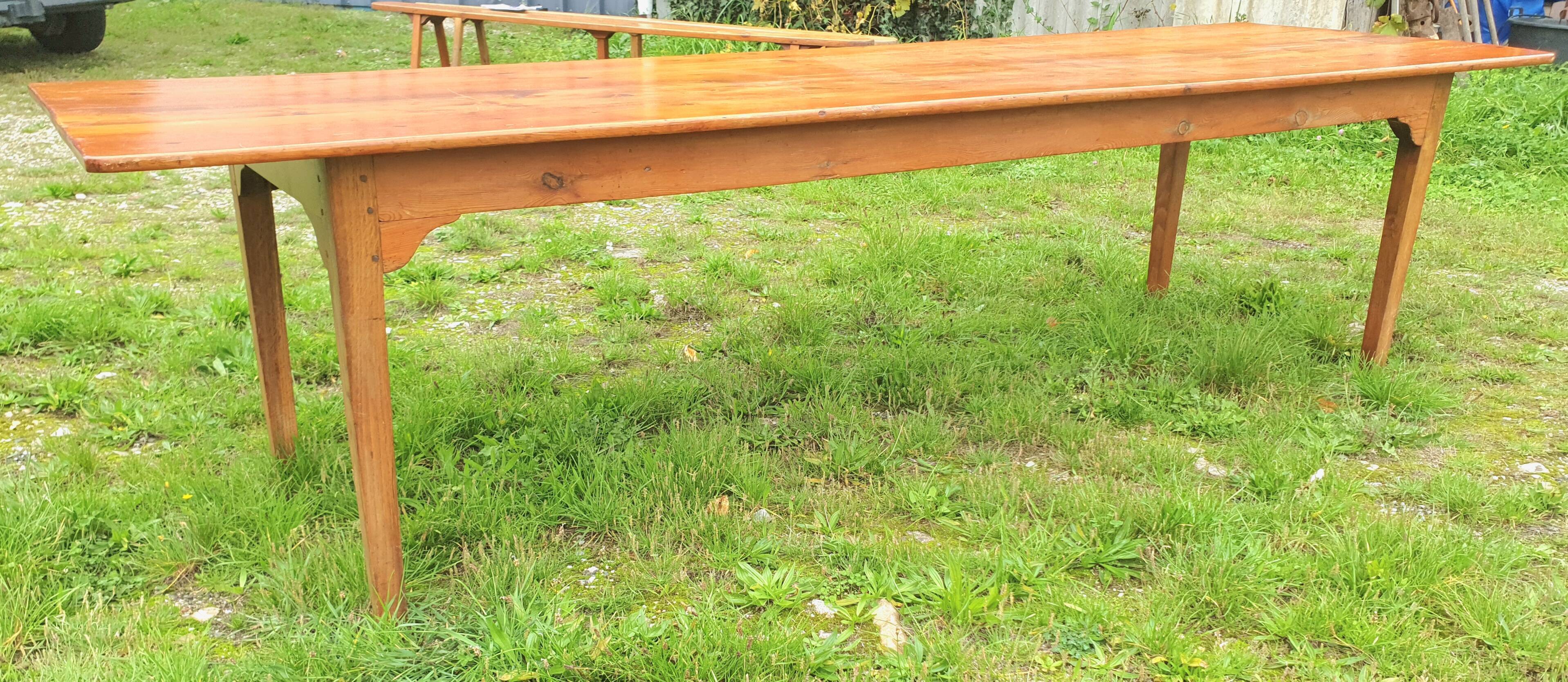 Farm table and bench